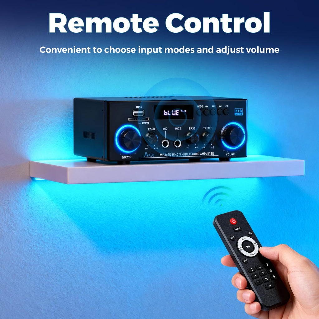 2 Channel 400W Bluetooth Stereo Audio Amplifier T430