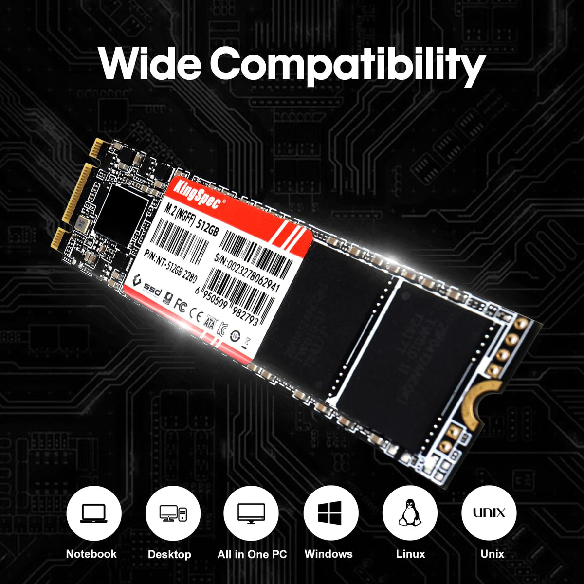 512GB M.2 SATA III 2280 SSD N310