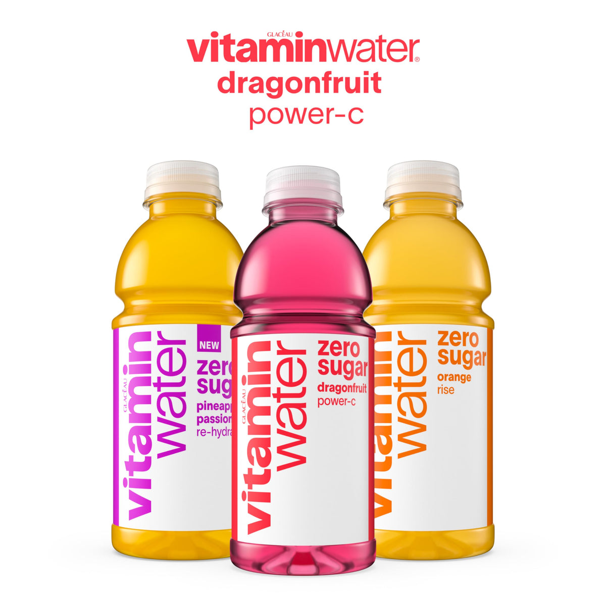 Dragonfruit Flavored Electrolyte Enhanced Bottled Water with Vitamin b5, b6, b12, 20 Fl Oz, 12 Pack Y241790