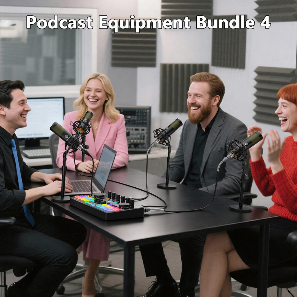 Audio Interface with 4 Dynamic Mics A582