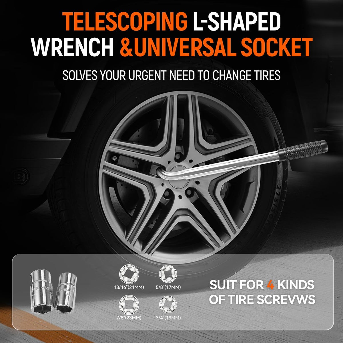 3 Ton Heavy Duty Scissor Jack with Lug Wrench S9851