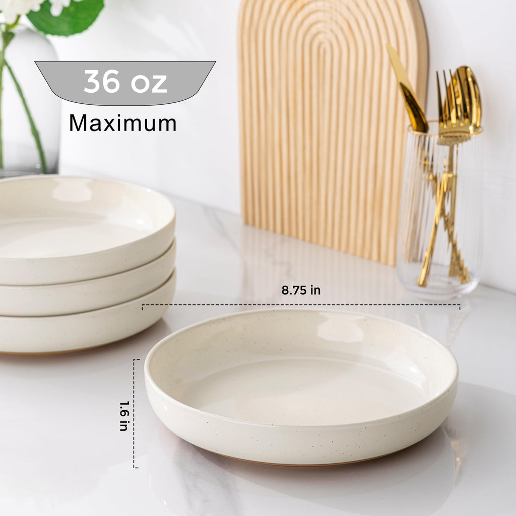 8.75'' Ceramic Stoneware Bowls Set of 4 D976