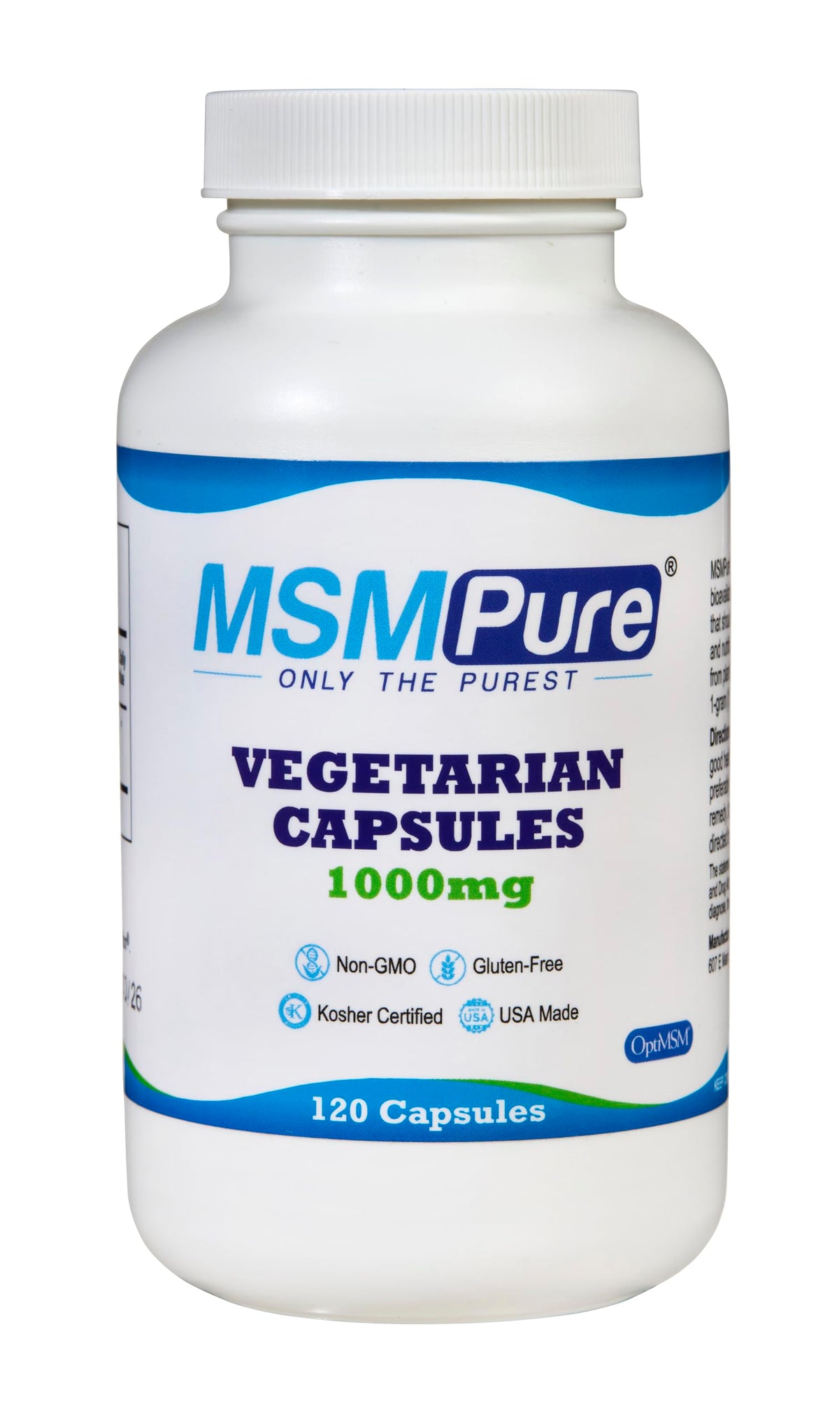 MSM 1000mg Vegetarian Capsules 120 Count B776273
