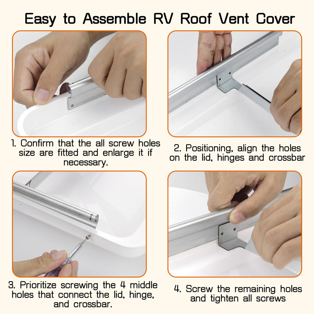 14" White Plastic Square RV Roof Vent Cover X846
