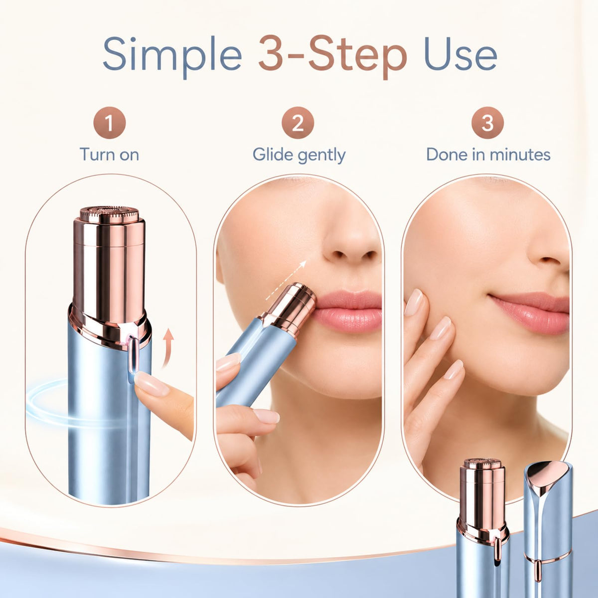 Facial Hair Remover with 2 Replacement Heads A503
