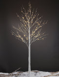 8FT 132 LED Birch Tree Warm White C6894