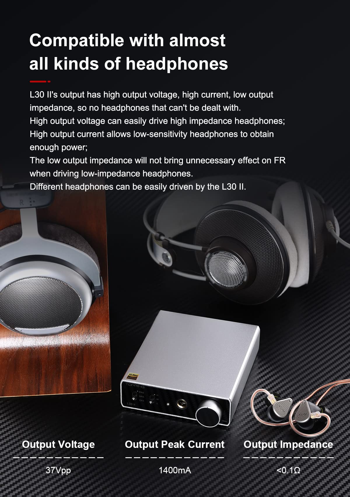 Black Mini HiFi Headphone Amp I70814