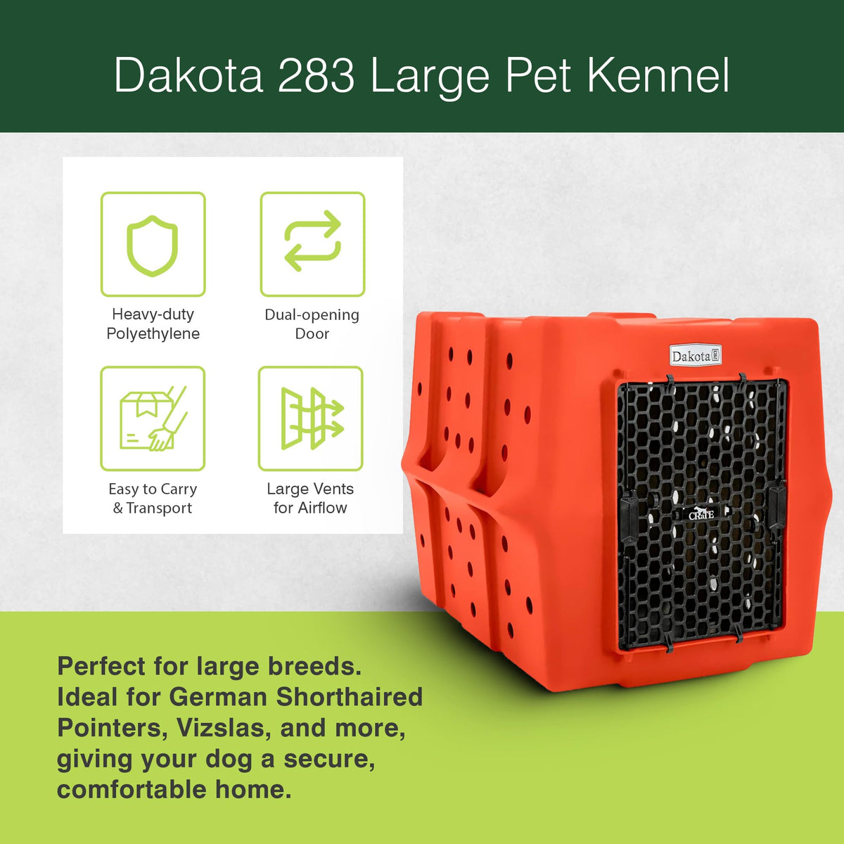 Orange Large Dog Crate V5061