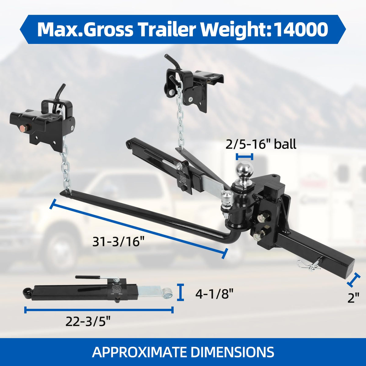 Weight Distribution Hitch with Sway Control Bar X9842
