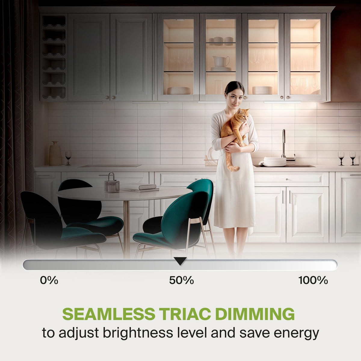 LED Under Cabinet Lighting 24 Inch Dimmable 3CCT White Y59181