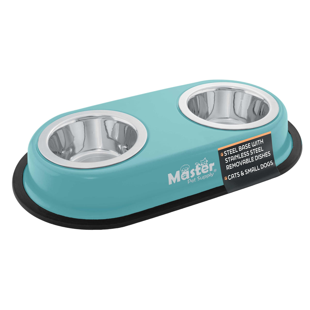 Double Dog Bowls Set with Elevated Base A9684