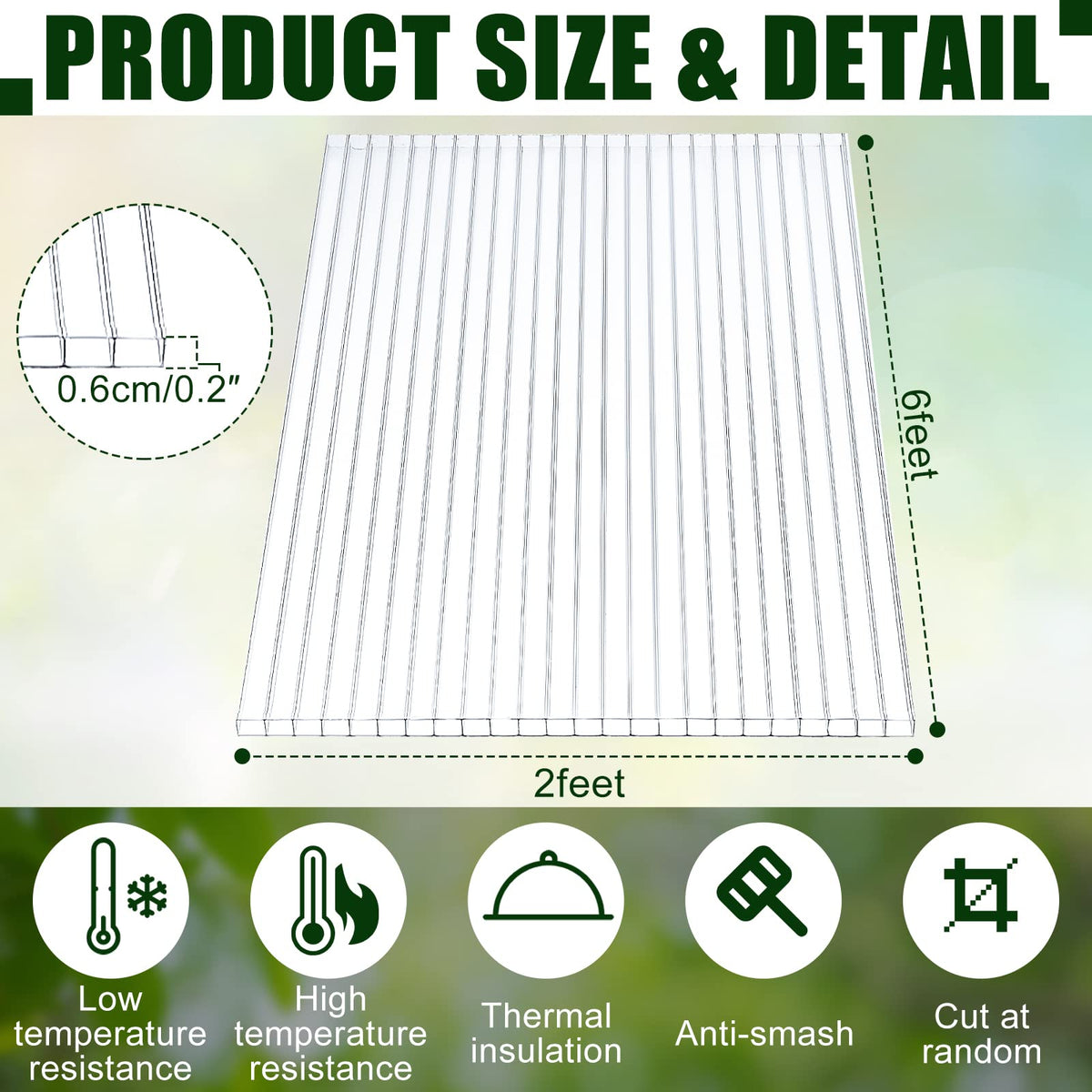 12 Pack Polycarbonate Greenhouse Panels P868137