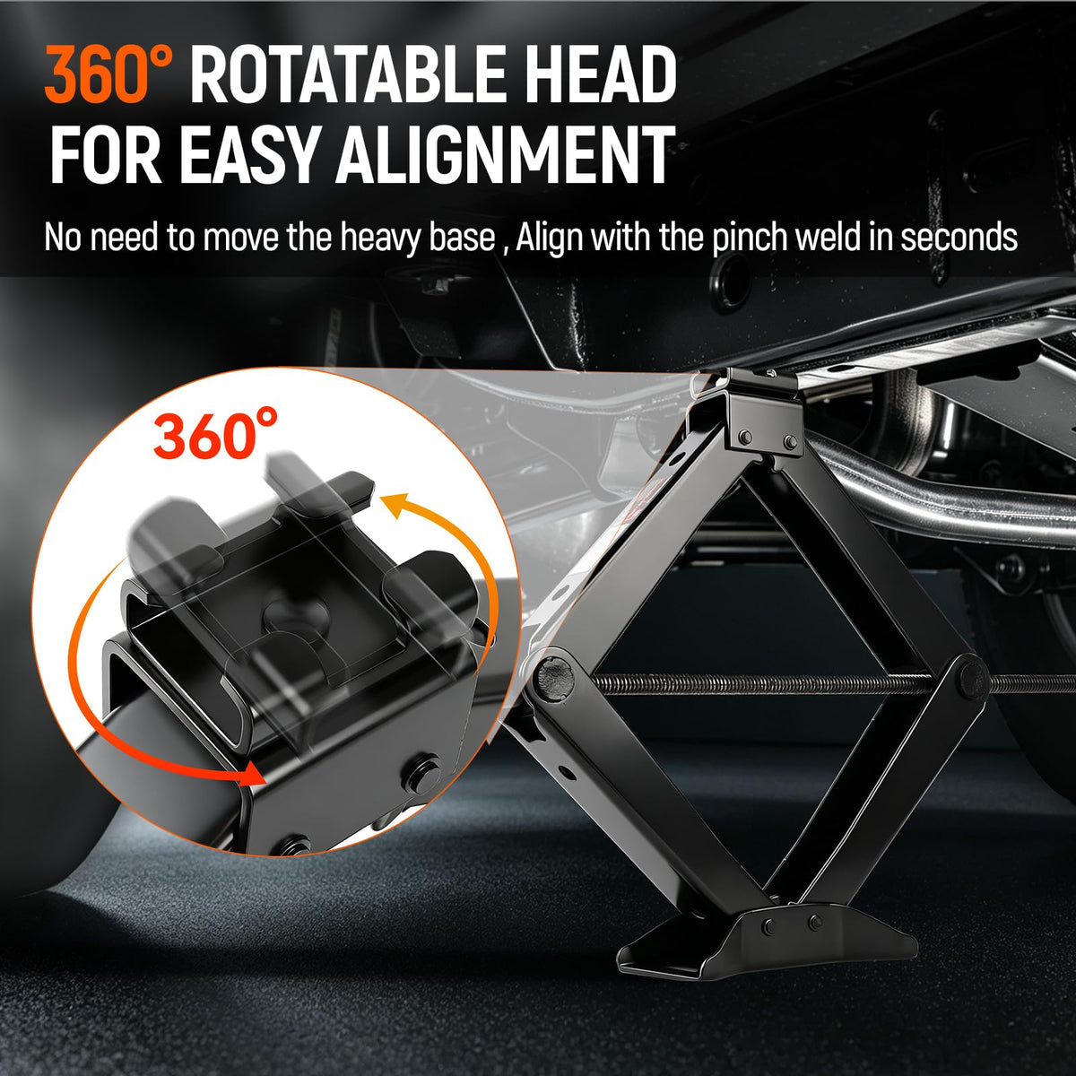 3 Ton Heavy Duty Scissor Jack with Lug Wrench S9851