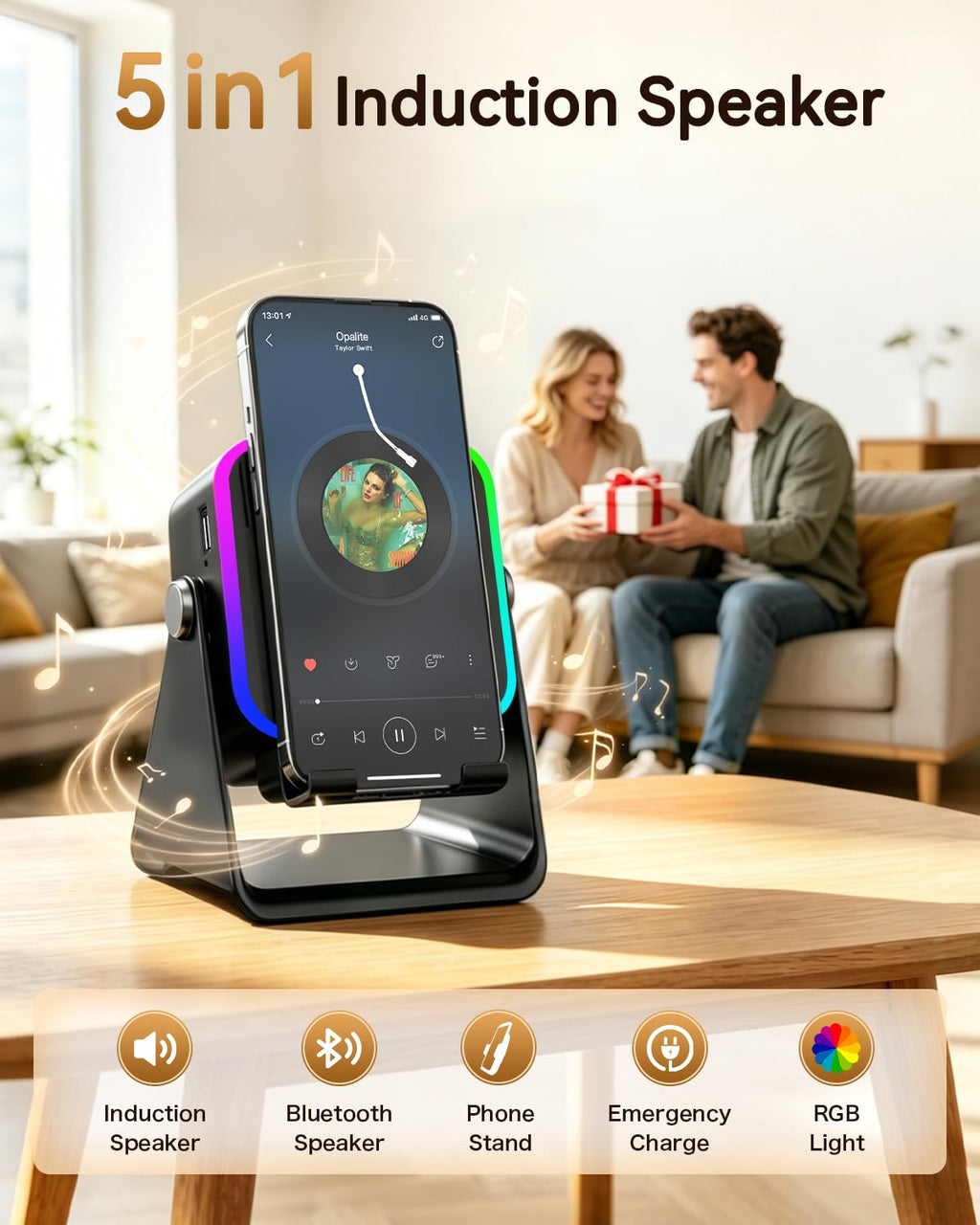 Wireless Induction Speaker with Phone Stand Y966442