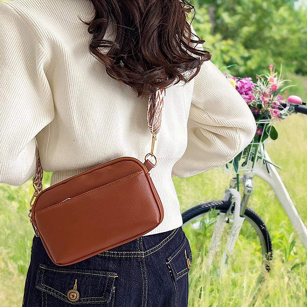 Mini Crossbody Bag Vegan Leather Sling Purse I661486