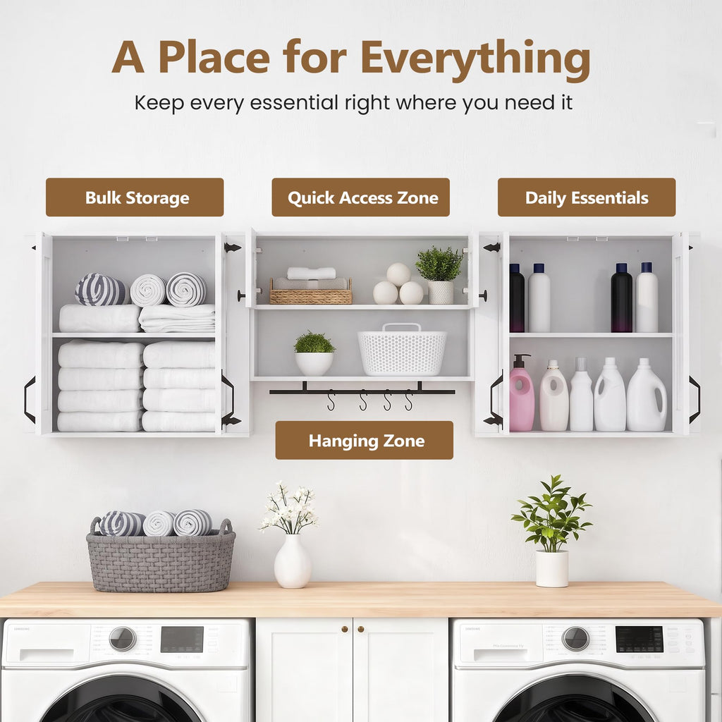 Wall Mounted Laundry Room Cabinet Set K462