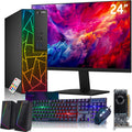RGB Gaming Desktop PC with 24" FHD Monitor, 16GB DDR4 RAM, 512GB NVMe SSD B22050
