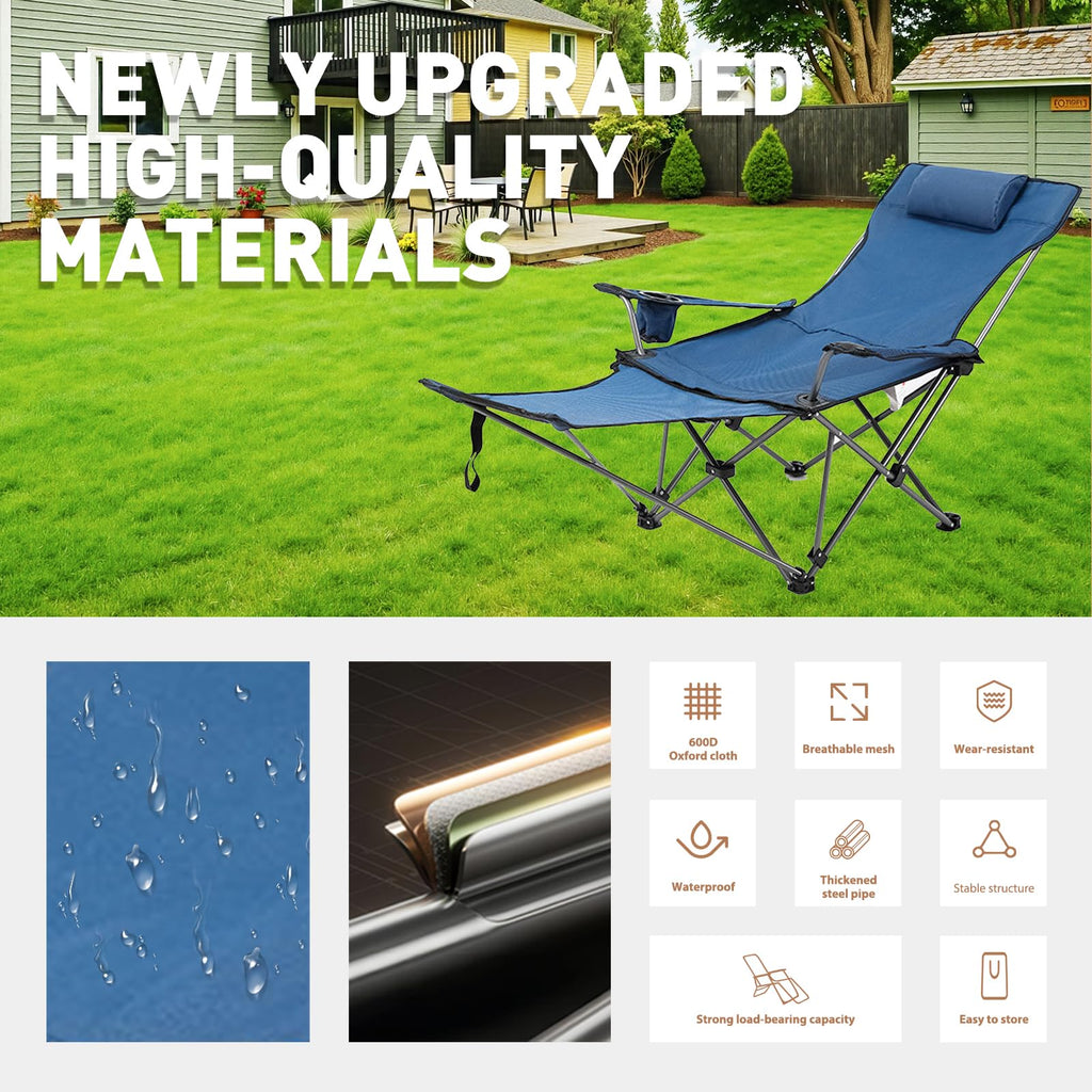 Zero Gravity Reclining Folding Chair with Footrest Cup Holder P5204
