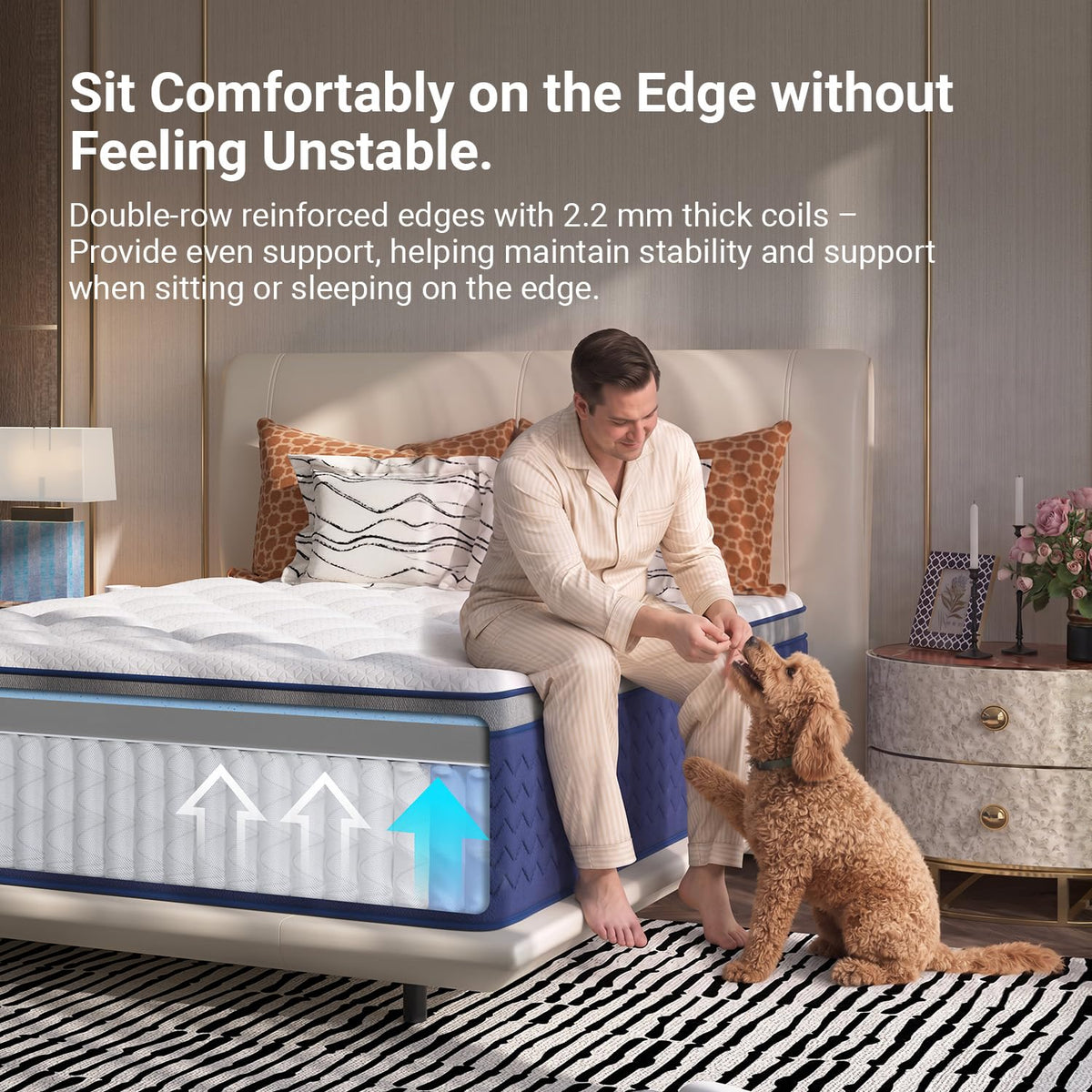 Full 12 Inch Firm Hybrid Cooling Mattress Y334781