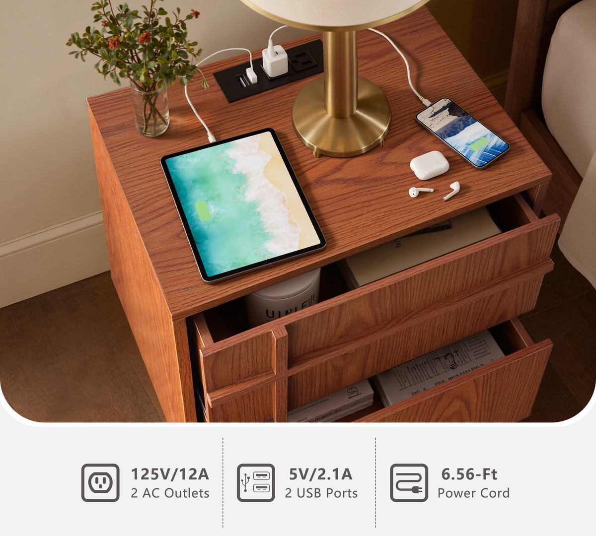 Mid Century Modern Nightstand A7877