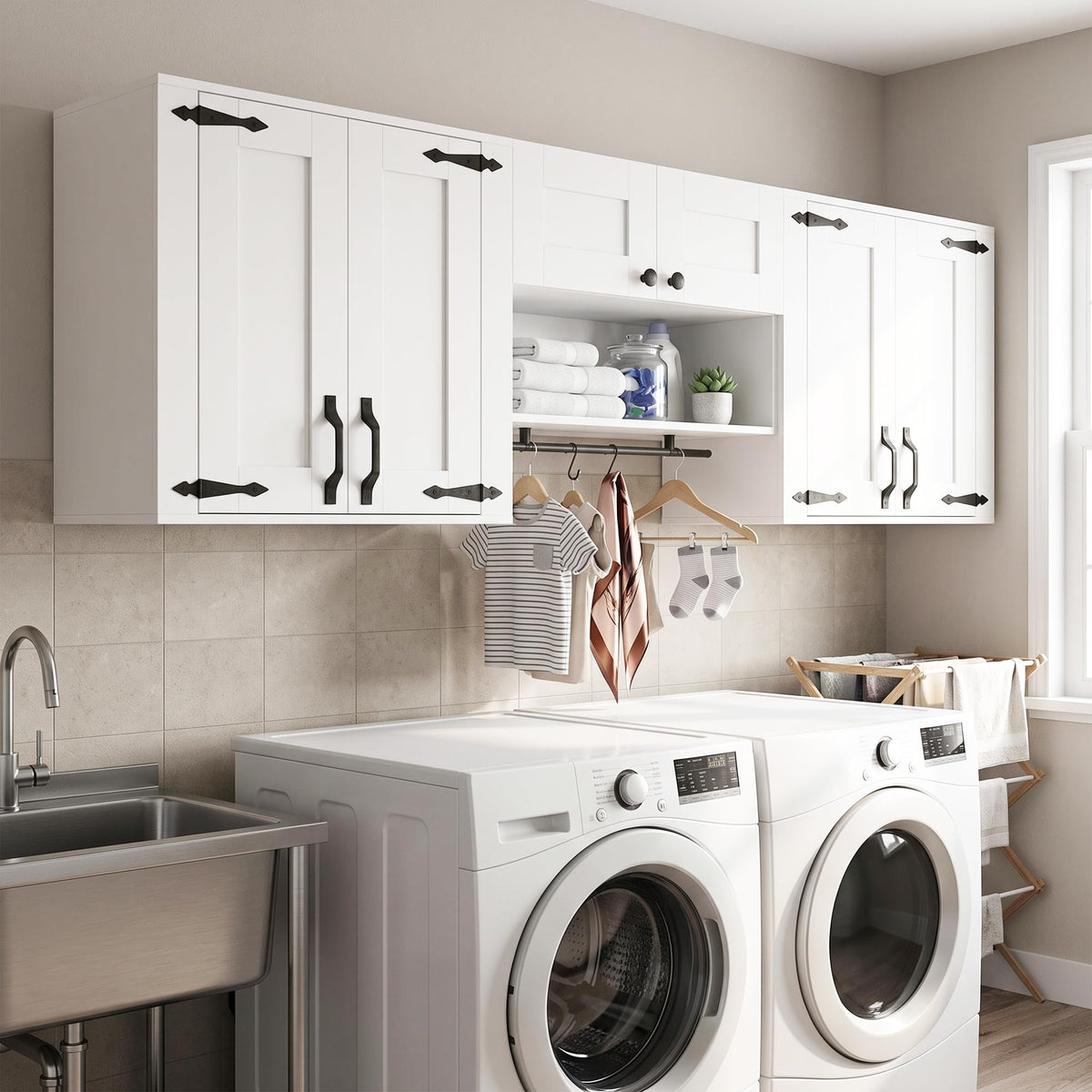 Wall Mounted Laundry Room Cabinet Set K462