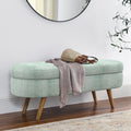 Oval Storage Bench with Rubber Wood Legs D1925