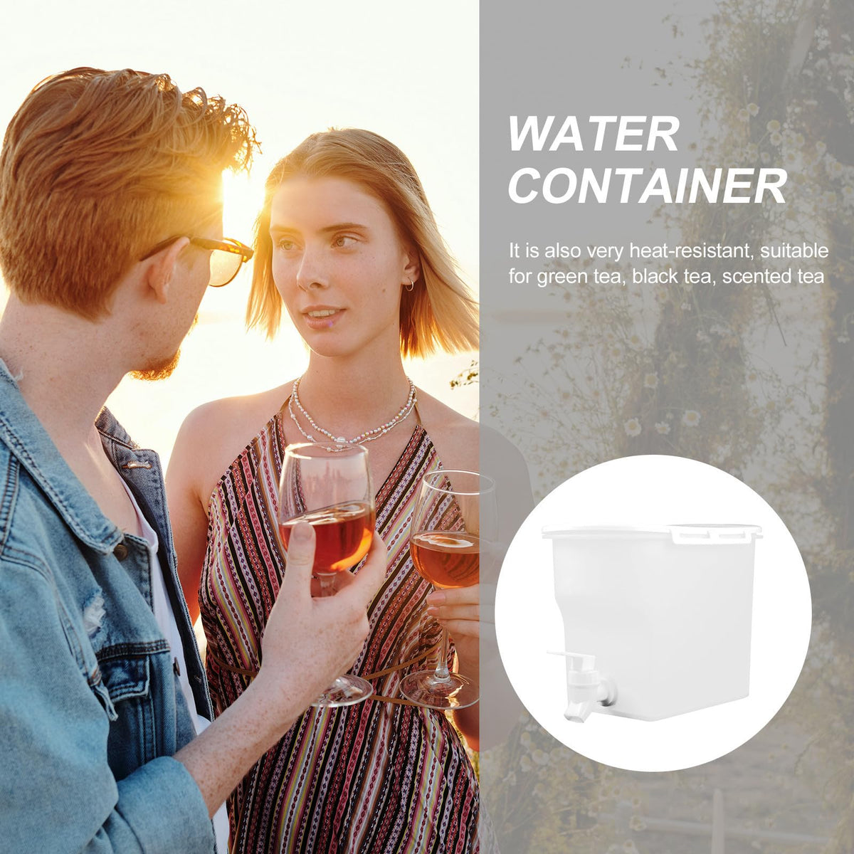 Large-capacity Heat-resistant Pp Cold Water Jug with Faucet M270