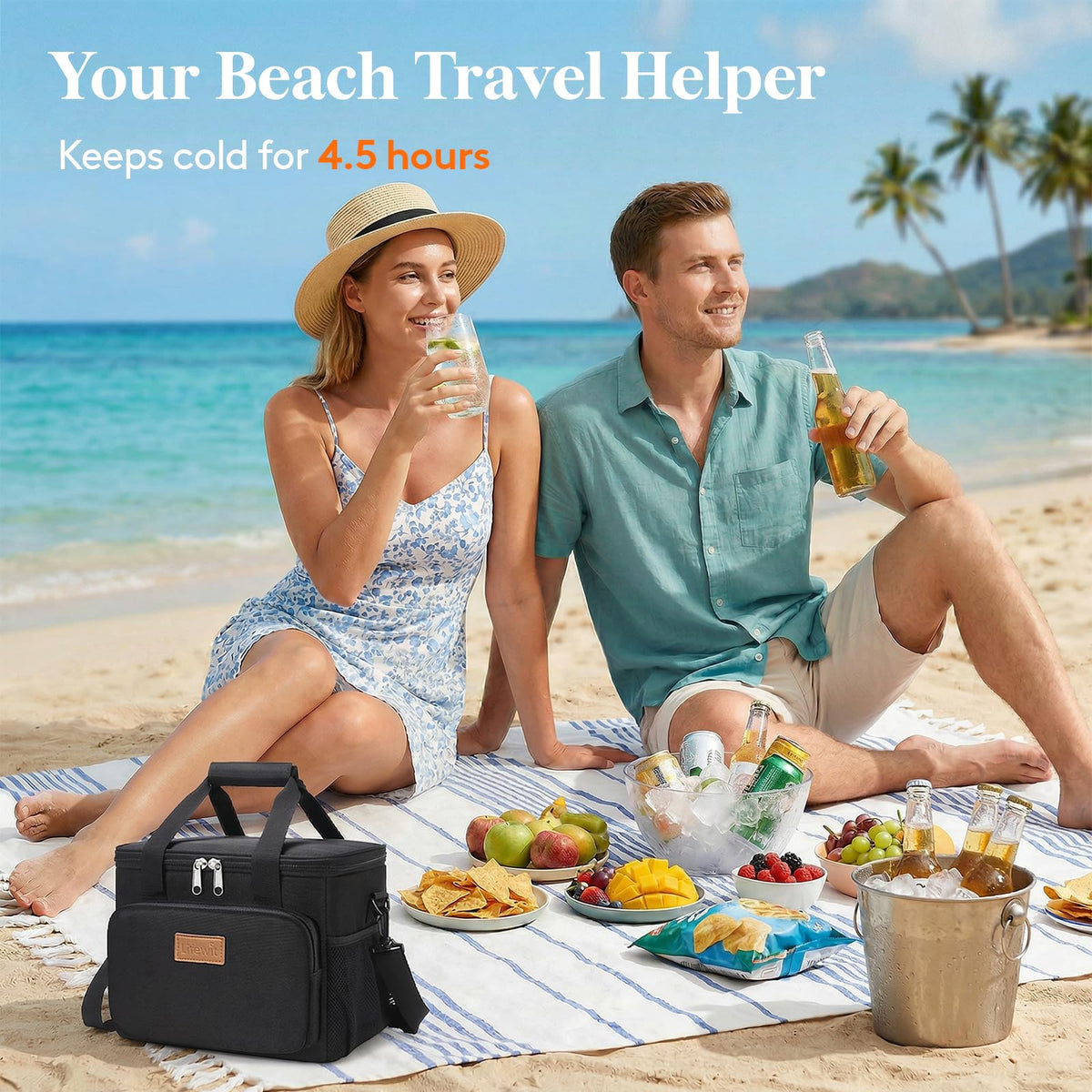 Black Insulated Lunch Bag V53765