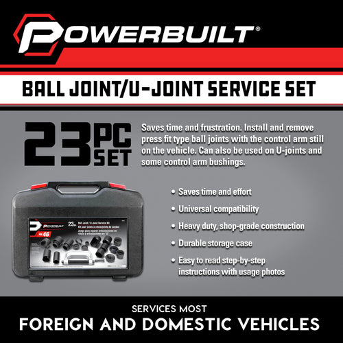 23 Piece Ball Joint and U Joint Service Set T50622