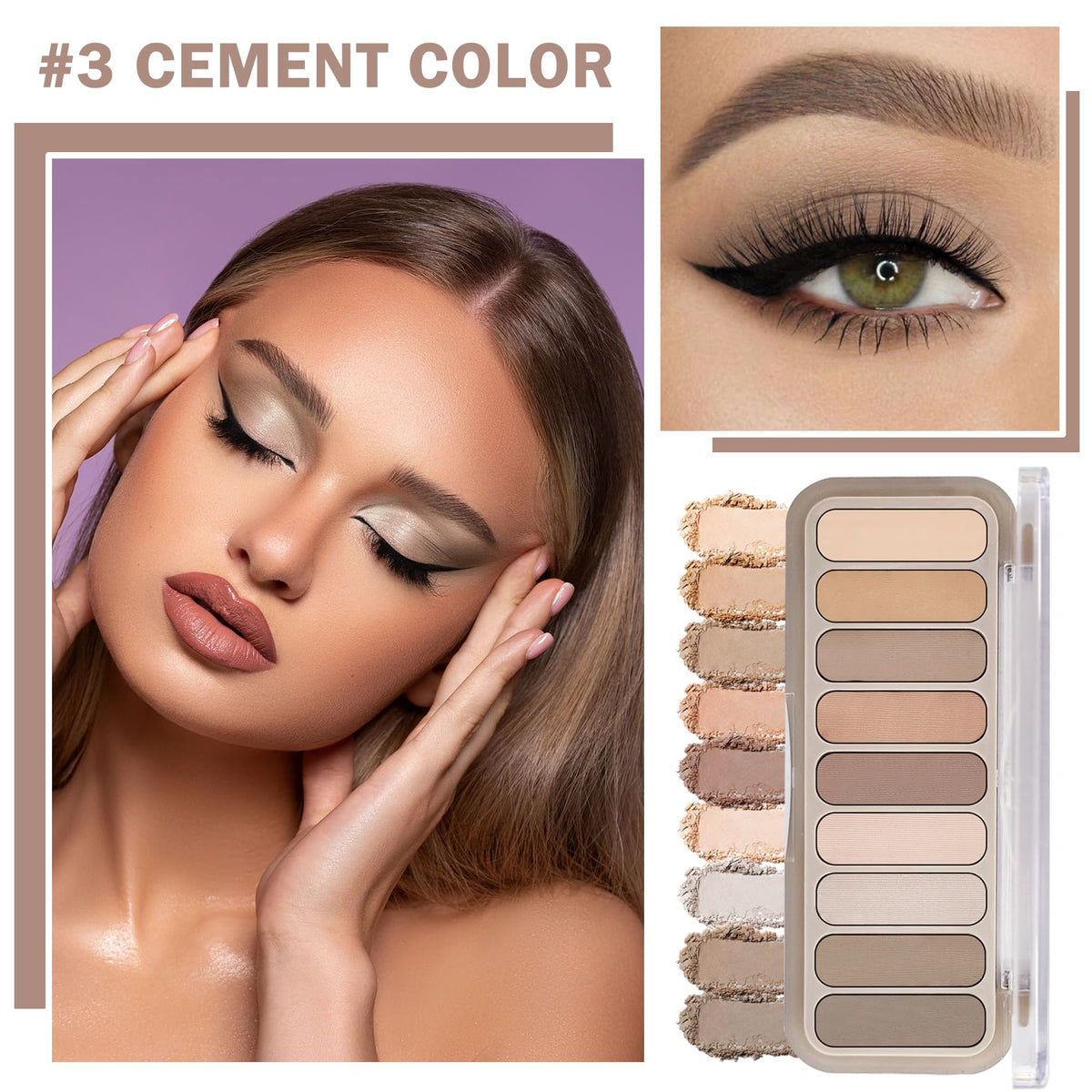 Matte Naked Eyeshadow Palette with Brush U1815