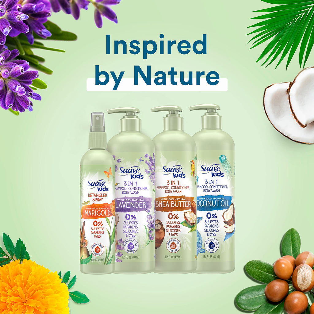 3 in 1 Shampoo Conditioner Body Wash with Coconut Oil 16.5 oz B4045