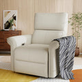 Fabric Light Gray Swivel Rocker Recliner Chair B417