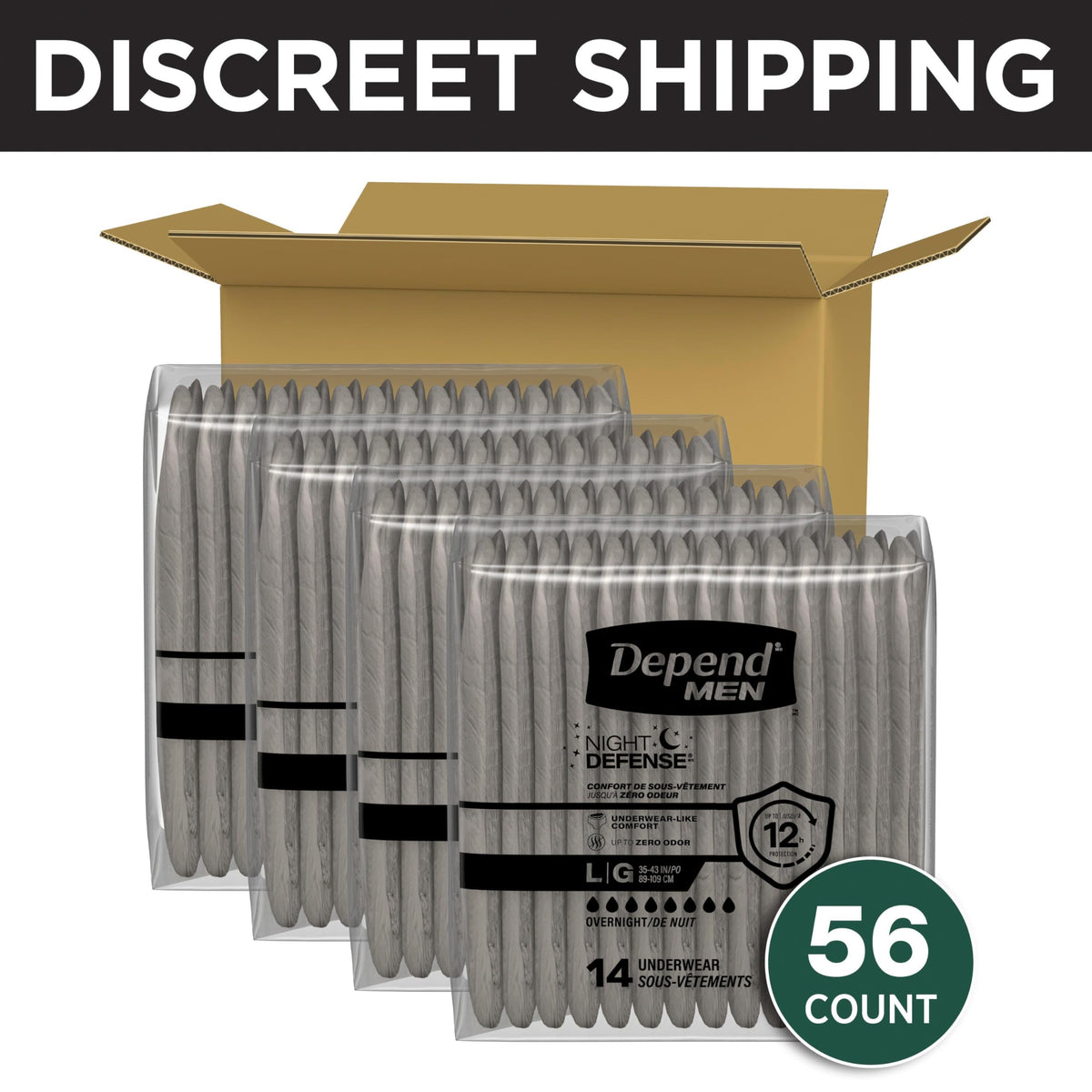 Large Adult Diapers 56 Count T3757
