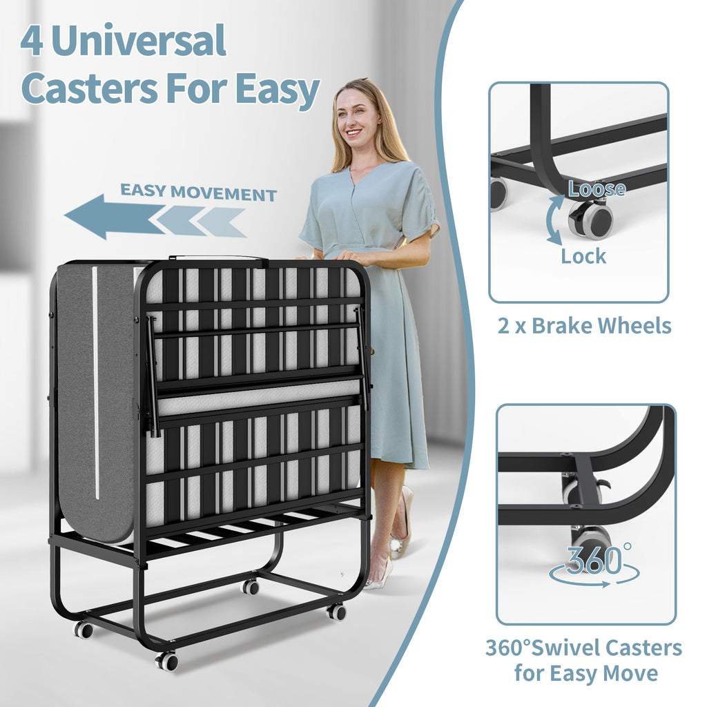 Folding Bed with 5 Inch Mattress Z61994