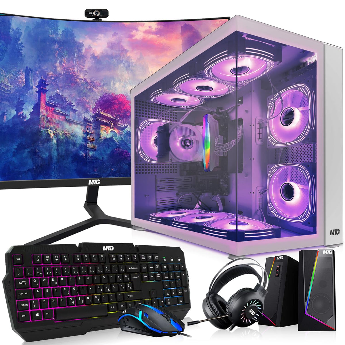 Gaming Tower PC, i5 8th Gen, 32GB RAM, 256GB Nvme J396