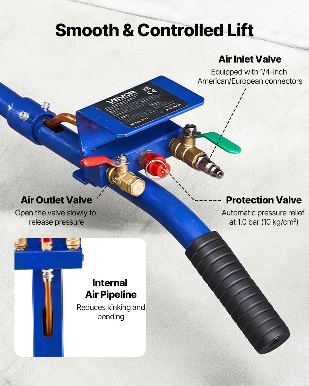 3 Ton Triple Bag Air Jack with Long Handle T188