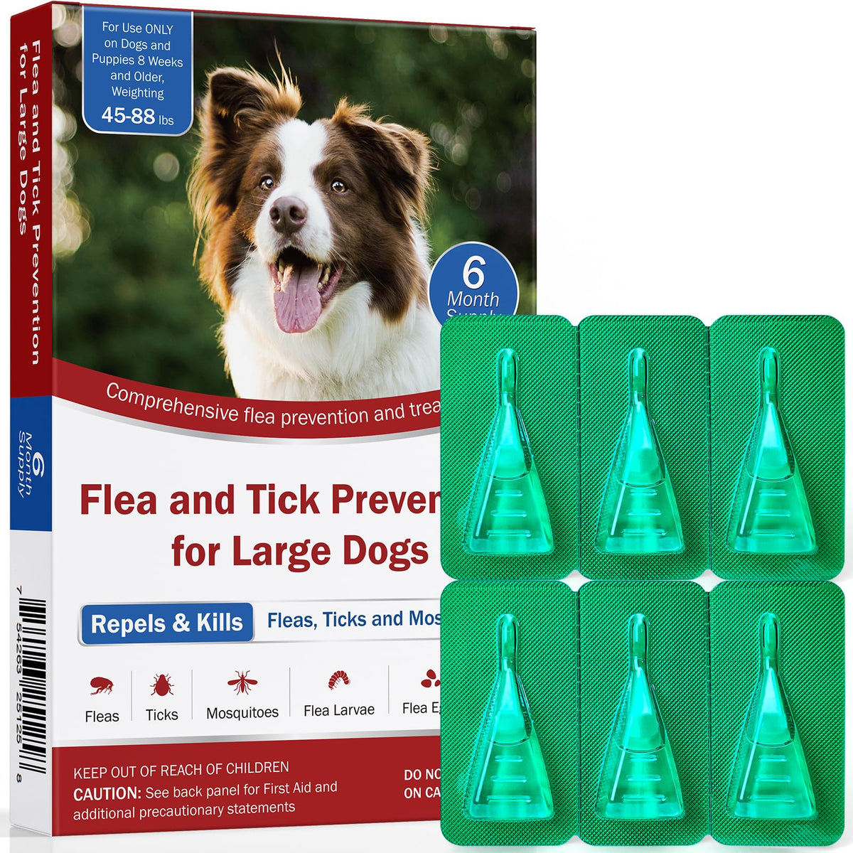 Large Dog Flea and Tick Prevention 6-Month Supply W6147