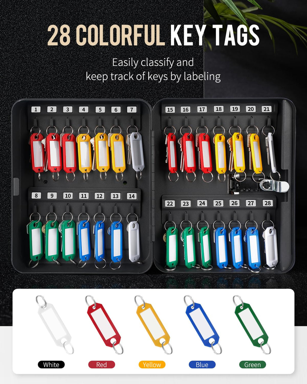 Black Steel Key Cabinet with Combination Lock K19013