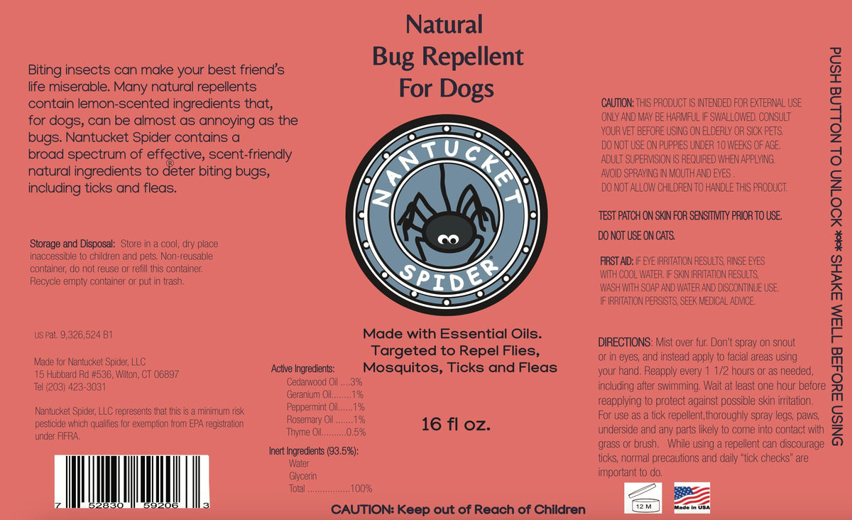 Natural Bug Repellent for Dogs 16 fl oz Z722