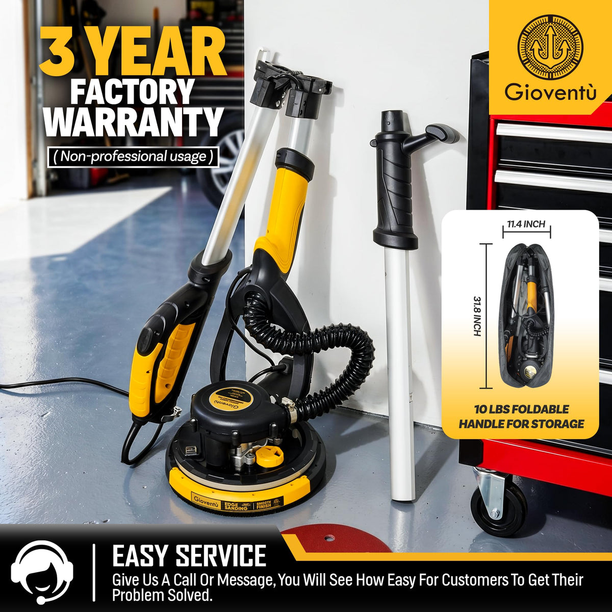 Electric Drywall Sander with Vacuum A86446