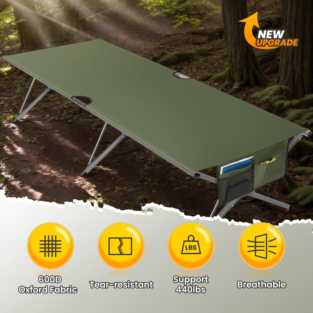 Oversized Folding Camping Cot with Storage Bag D533531
