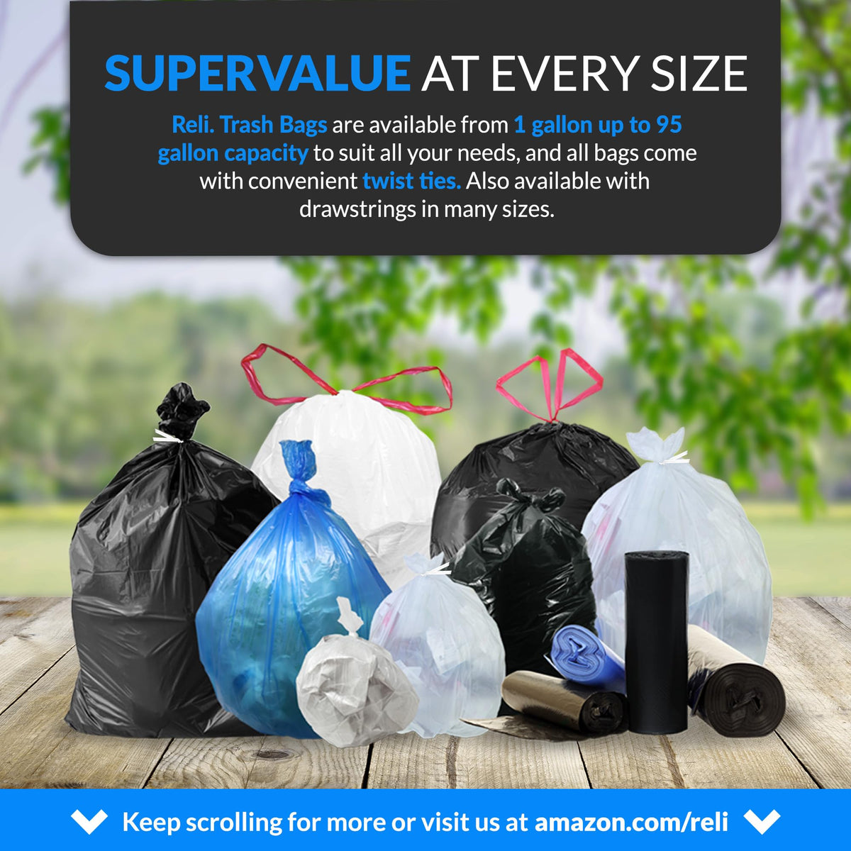 30 to 33 Gallon Heavy Duty Trash Bags Y898