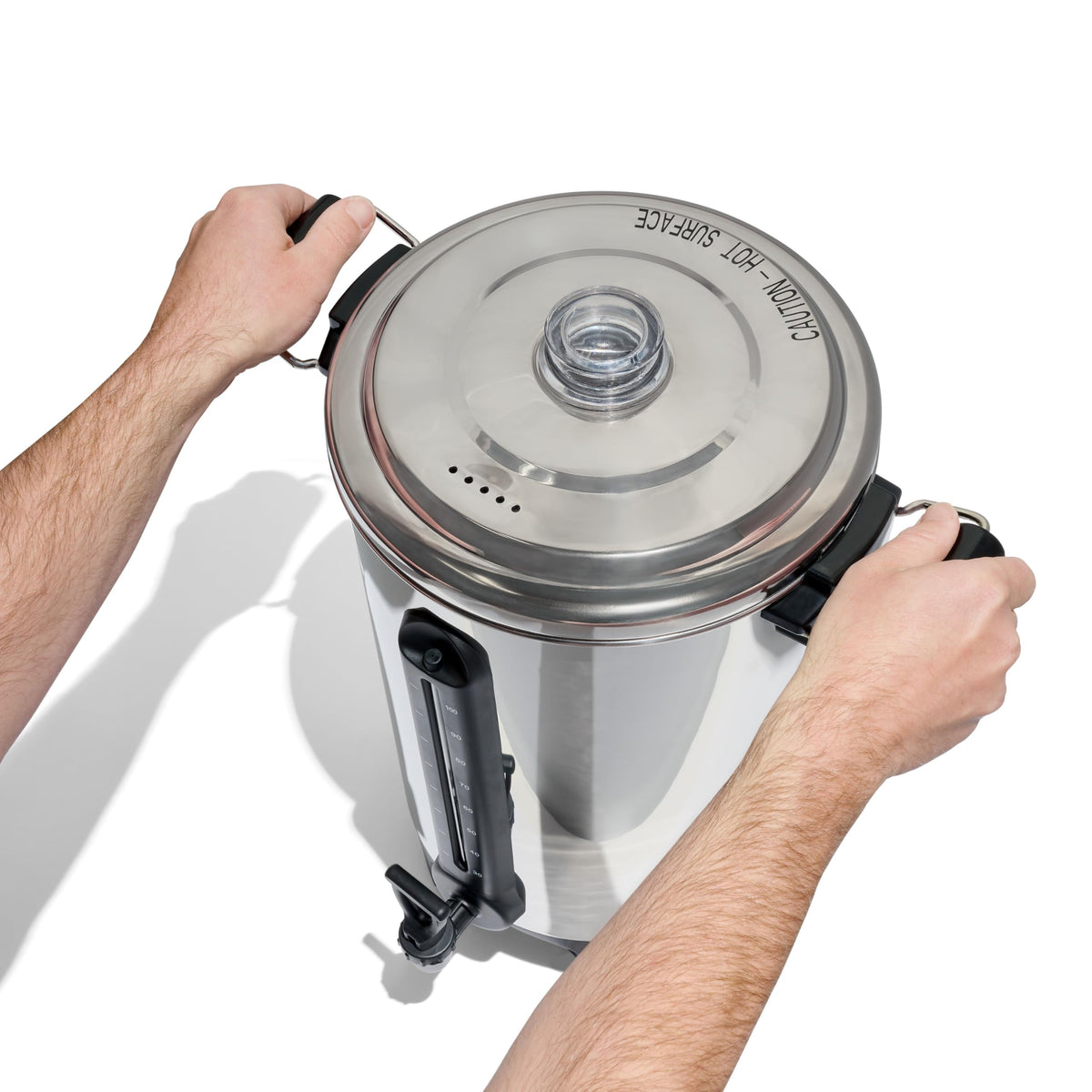 100-Cup Stainless Steel Coffee Urn and Hot Beverage Dispenser J2677