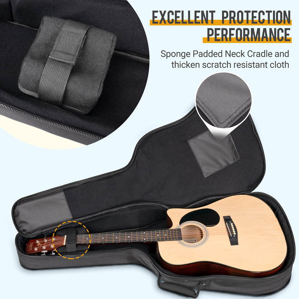 Soft Padded Acoustic Guitar Case with 5 Pockets Z985