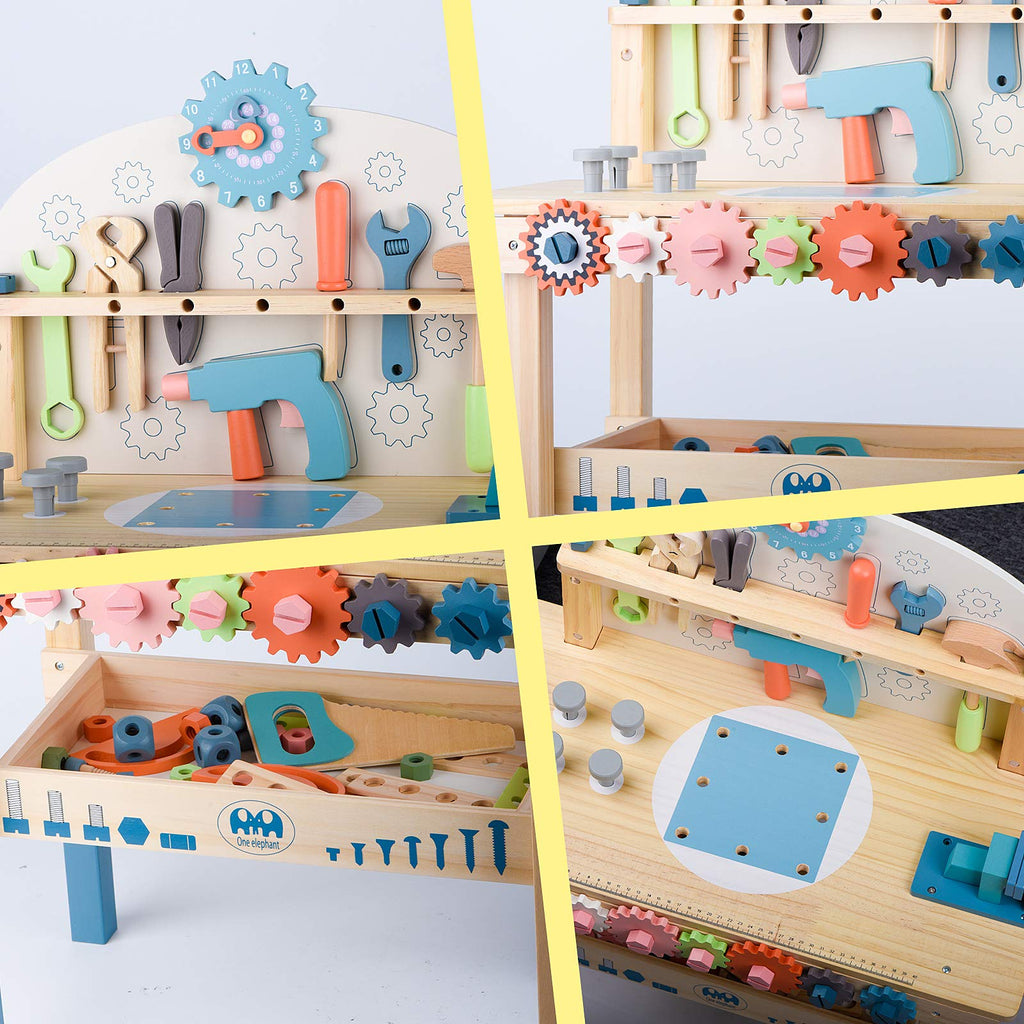 Wooden Kids Tool Bench with Tools Set T466202