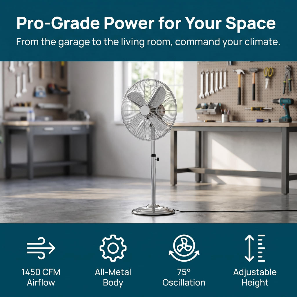 16 Inch Oscillating Pedestal Fan U18359