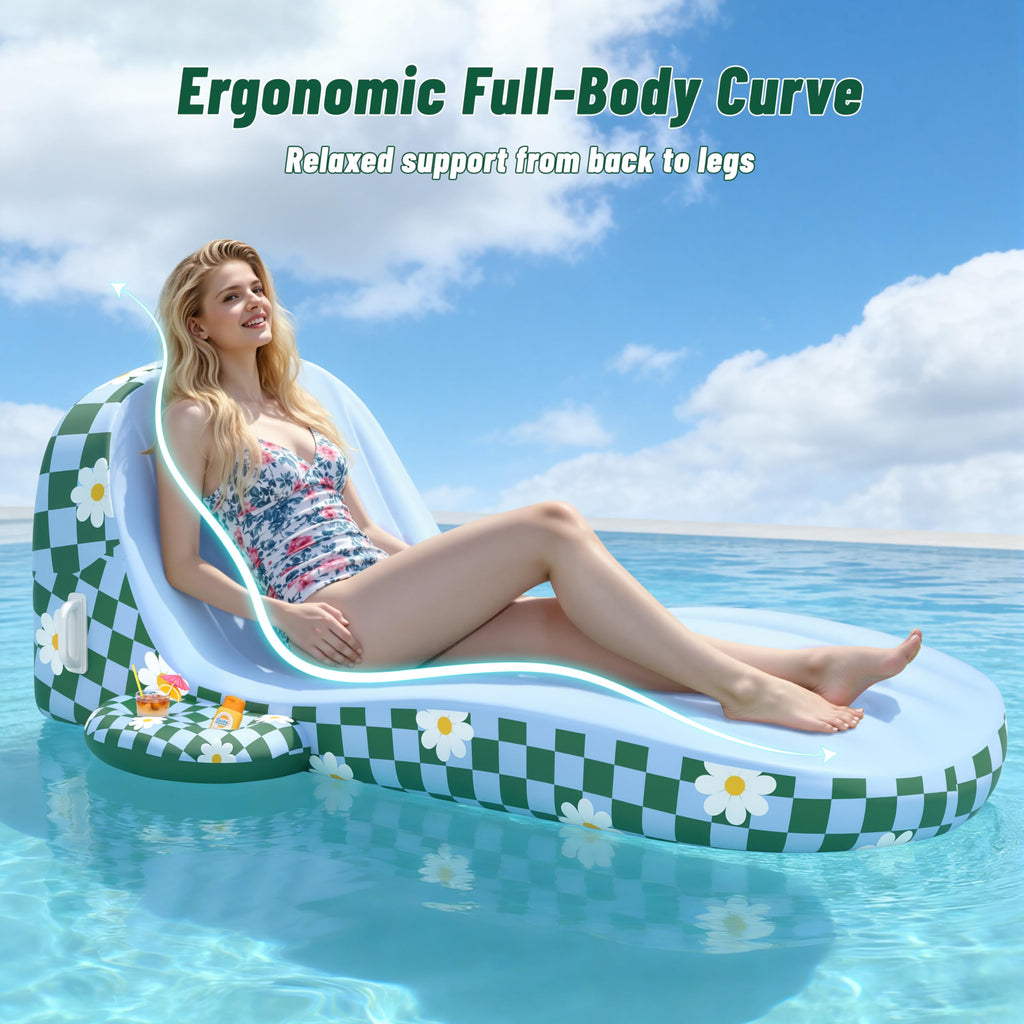 Inflatable Pool Lounger Float with Cup Holder S810