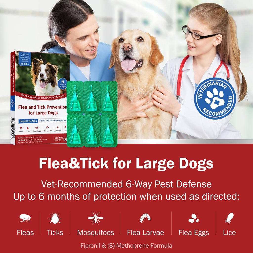 Large Dog Flea and Tick Prevention 6-Month Supply W6147