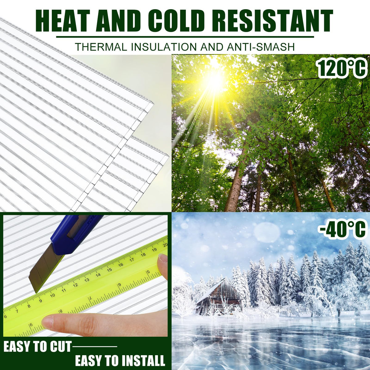12 Pack Polycarbonate Greenhouse Panels P868137
