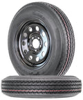 2-Pack 12 Inch Black 5 Lug Trailer Tire Rim R293
